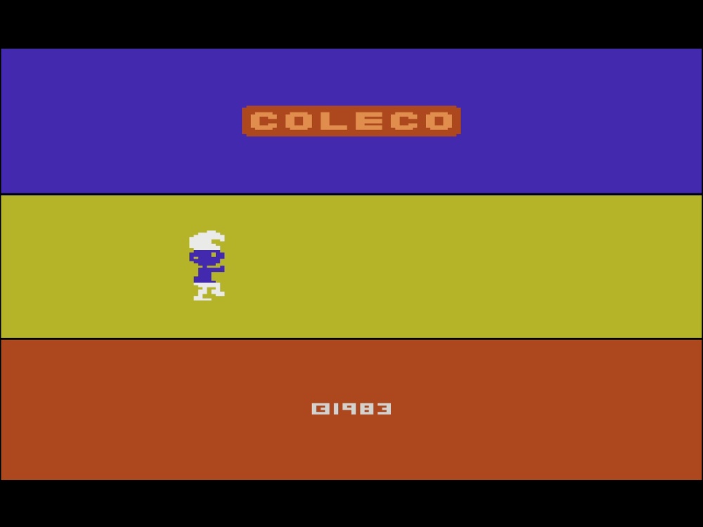Title Screen of Smurfs Save The Day for Atari 2600